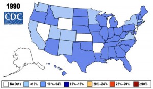 Obesity Map - 1990